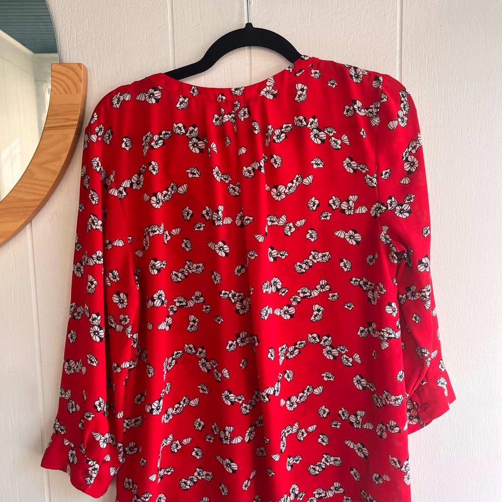 Red button down - Picture 3 of 4